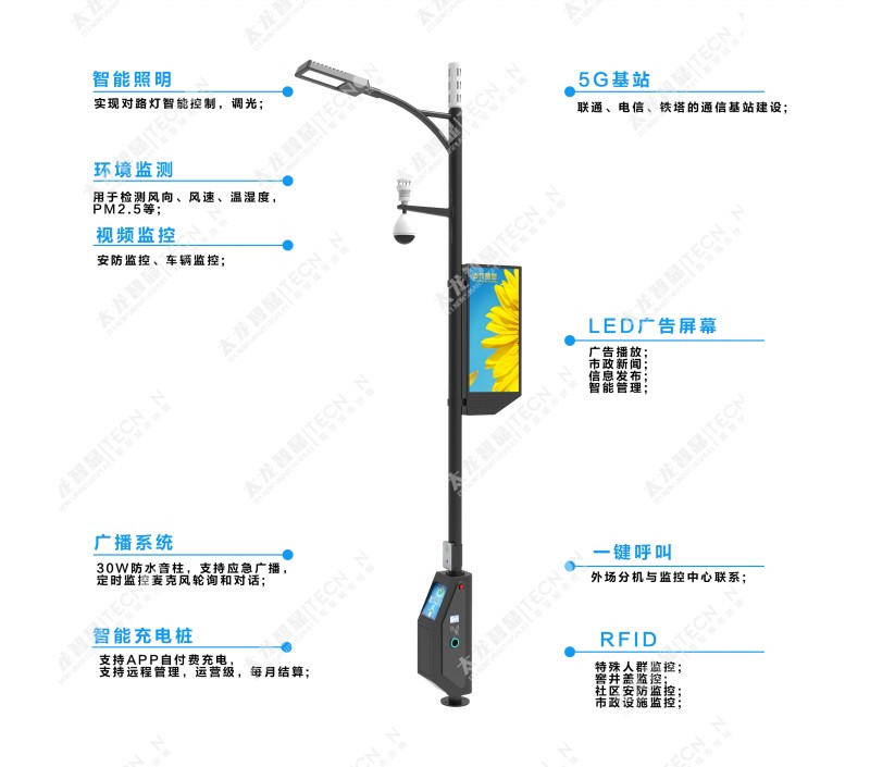 LED燈桿屏|智慧燈桿屏|立柱廣告機|LED廣告機|智慧路燈屏|燈桿廣告屏|燈桿屏